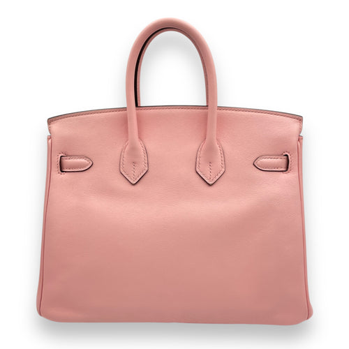 Birkin 25 Rose Sakura in Swift, Palladium hardware