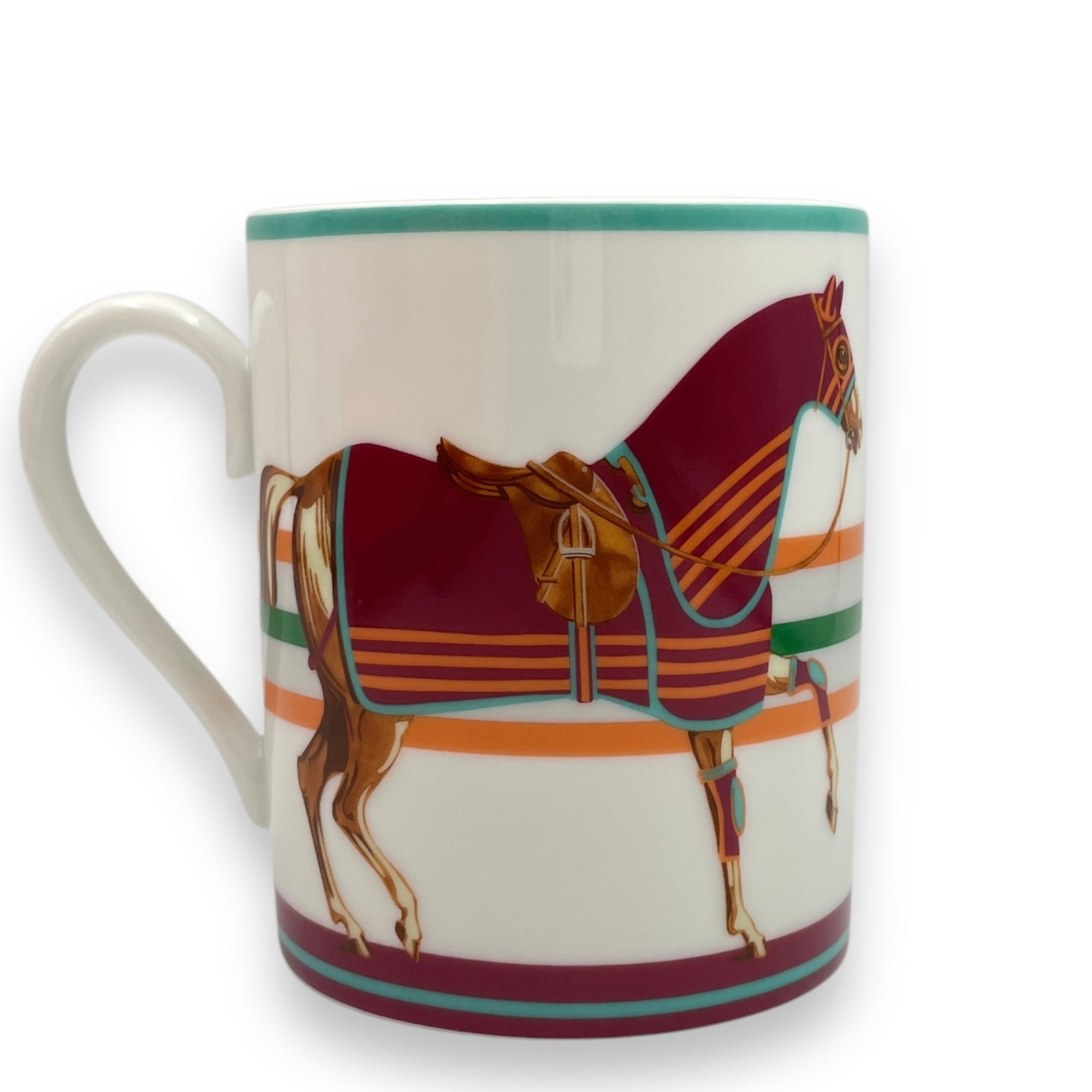 Cheval a la Couverture Mug Turquoise/Rouge Homeware