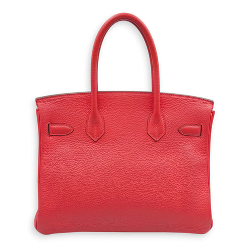 Birkin 30 Rose Jaipur in Clemence, Palladium hardware