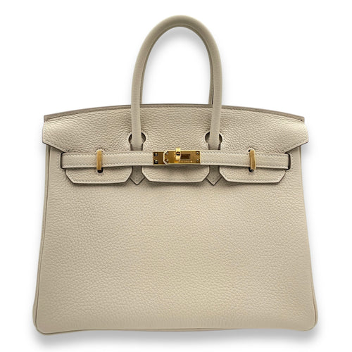 Birkin 25 Craie in Togo, Gold hardware