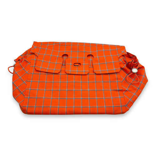 Birkin Cover 25 Orange Minium Bag Accessory in Toile, Palladium hardware