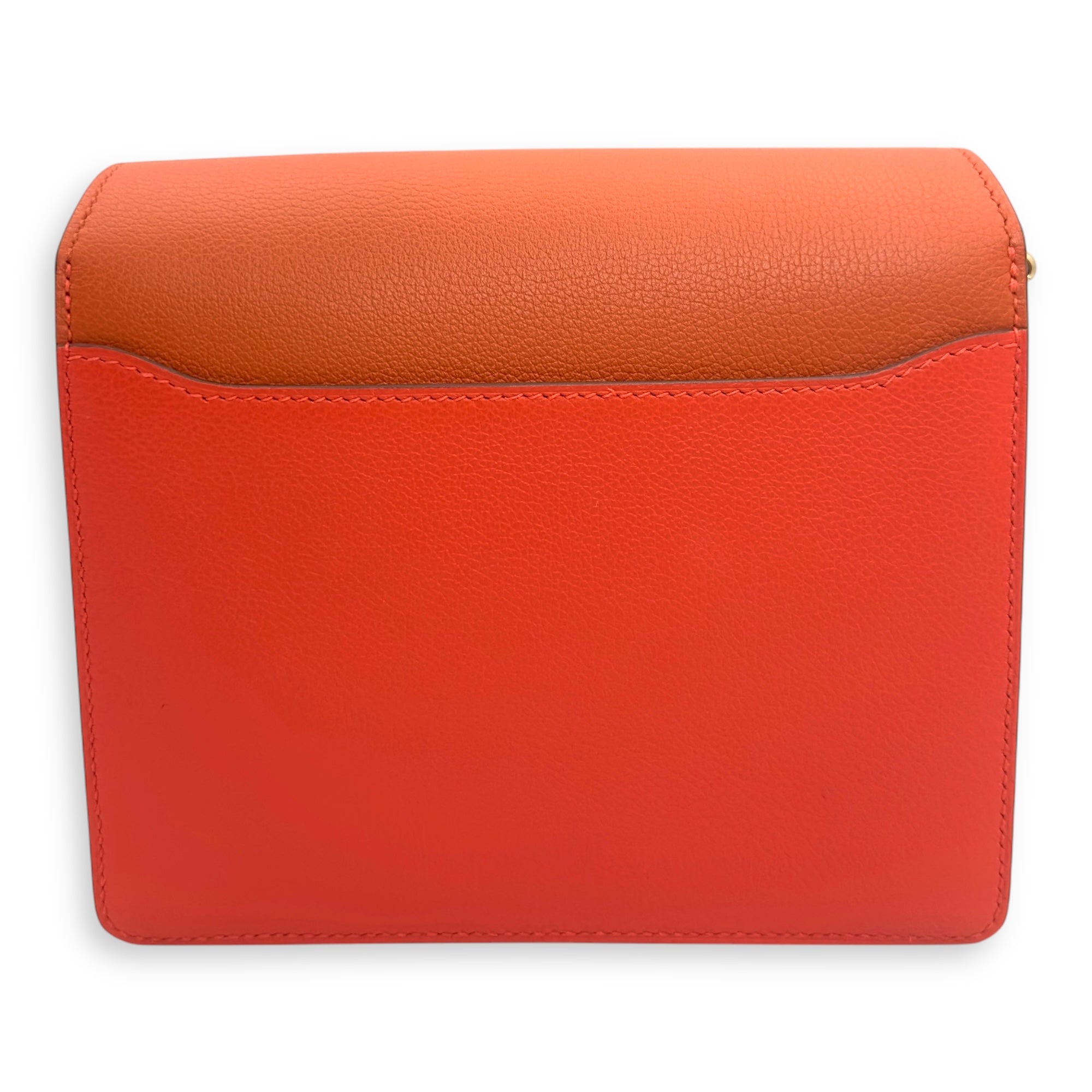 Roulis Mini Bicolore Mini Capucine/Terre Battue in Evercolor Permabrass hardware
