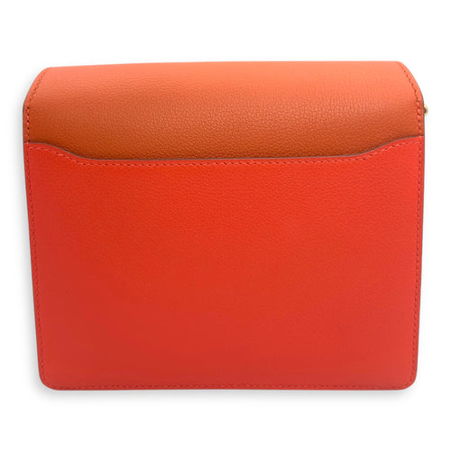 Roulis Mini Bicolore Mini Capucine/Terre Battue in Evercolor Permabrass hardware