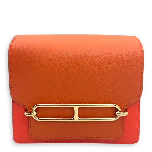 Roulis Mini Bicolore Mini Capucine/Terre Battue in Evercolor Permabrass hardware