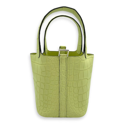 Picotin Micro Jaune Bourgeon in Matte Alligator Palladium hardware