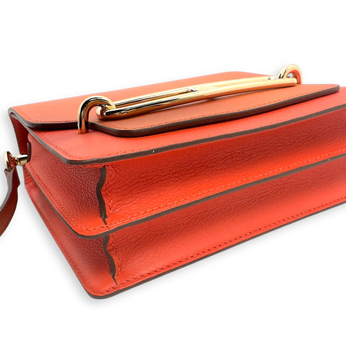 Roulis Mini Bicolore Mini Capucine/Terre Battue in Evercolor Permabrass hardware