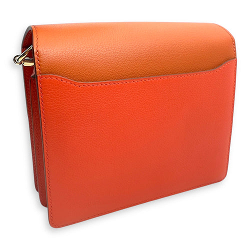 Roulis Mini Bicolore Mini Capucine/Terre Battue in Evercolor Permabrass hardware