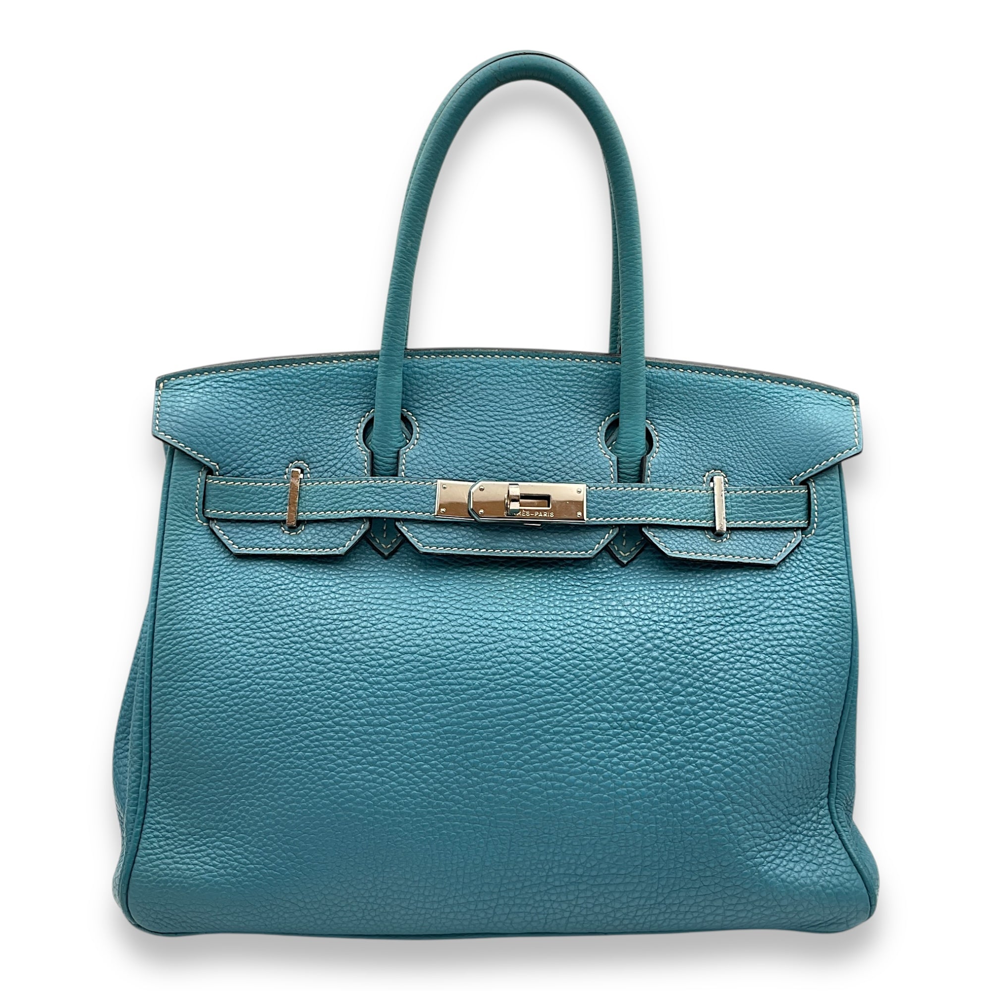 Birkin 30 Blue Jean in Togo, Palladium hardware