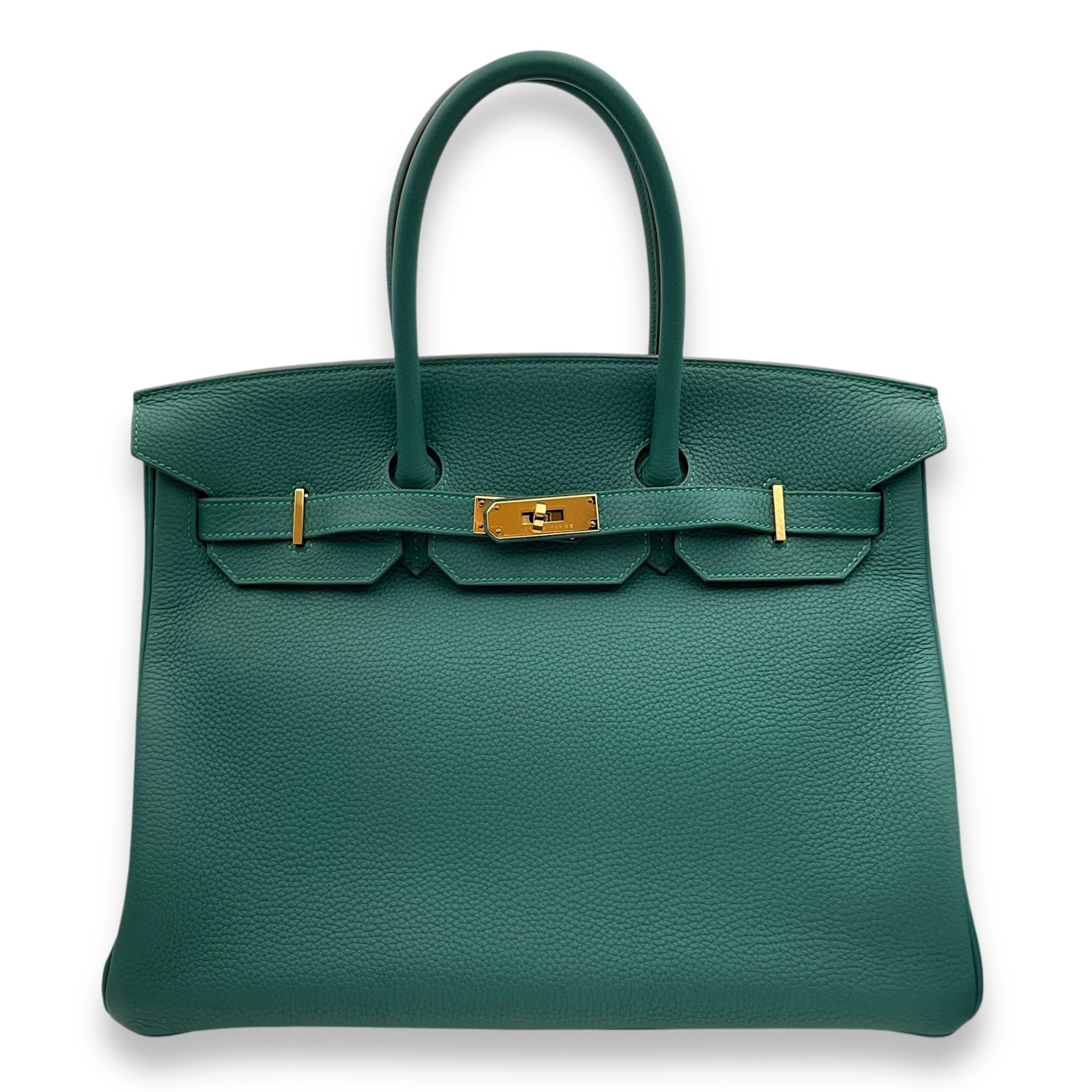 Birkin 35 Malachite in Togo, Gold hardware