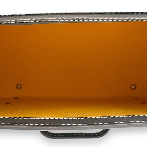 Saigon Structured Mini Grey Crossbody Bag in Goyardine canvas, beech handle Silver hardware CL2503-10636 6
