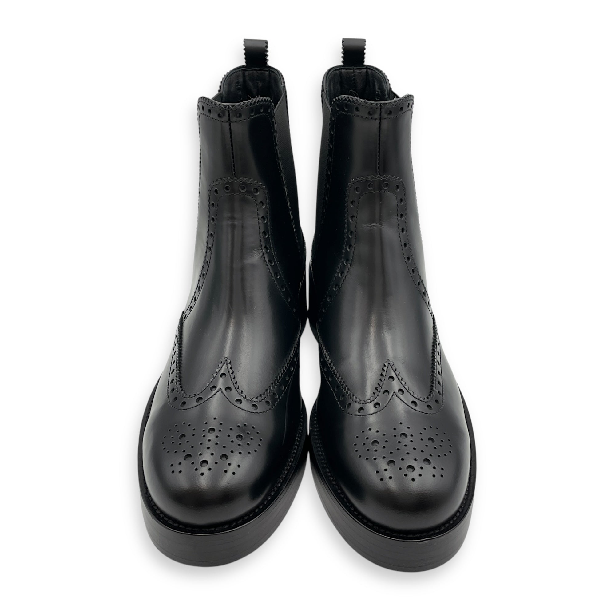 Hill Ankle  36.5 Black Boots in Calfskin