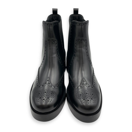 Hill Ankle  36.5 Black Boots in Calfskin