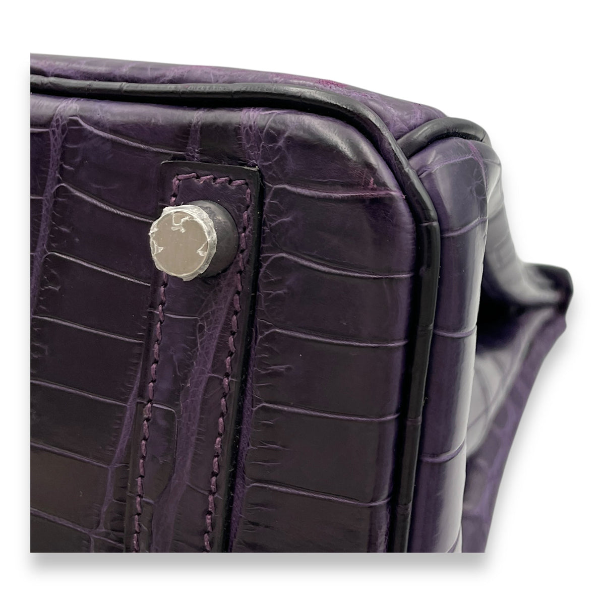 Birkin 30 Amethyst  in Matte Niloticus Palladium hardware