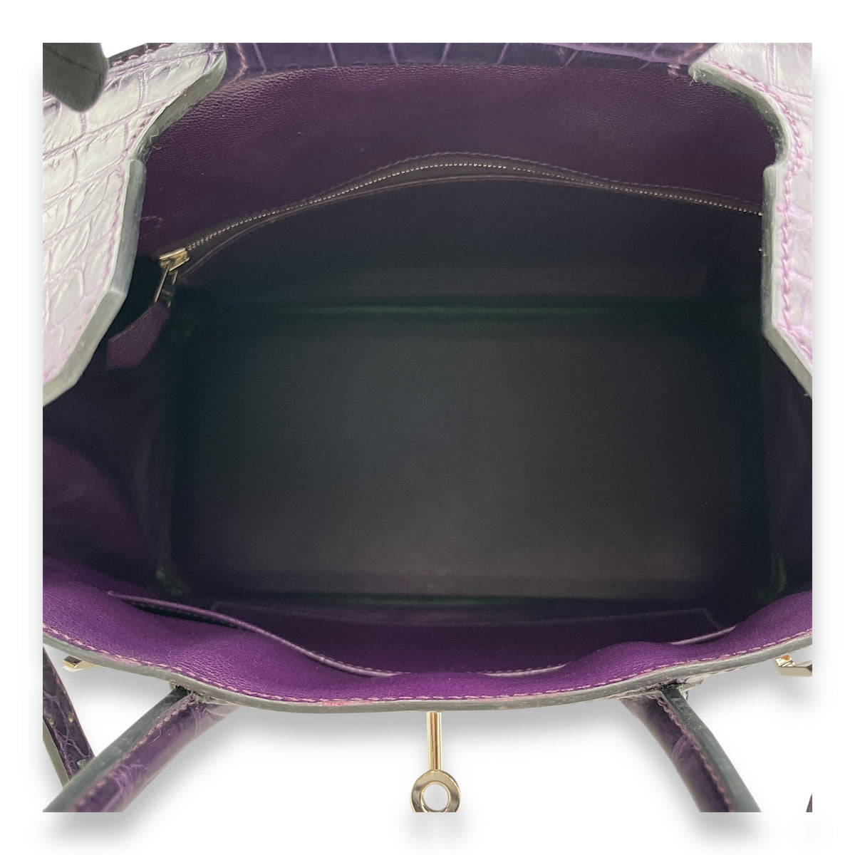 Birkin 30 Amethyst  in Matte Niloticus Palladium hardware
