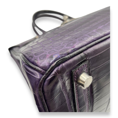 Birkin 30 Amethyst  in Matte Niloticus Palladium hardware