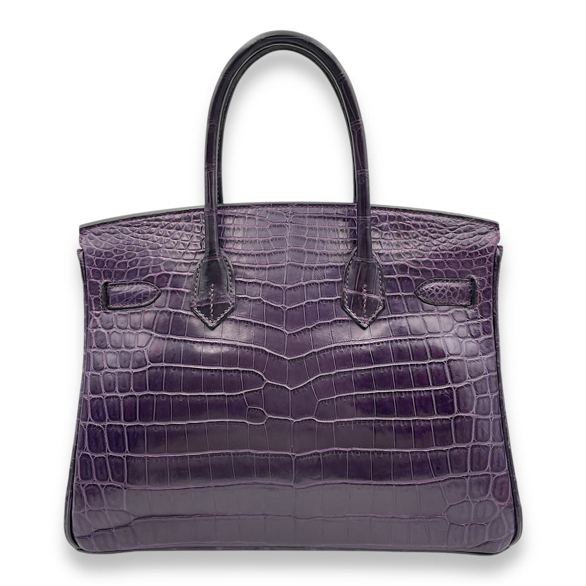 Birkin 30 Amethyst  in Matte Niloticus Palladium hardware