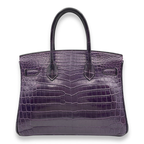 Birkin 30 Amethyst  in Matte Niloticus Palladium hardware