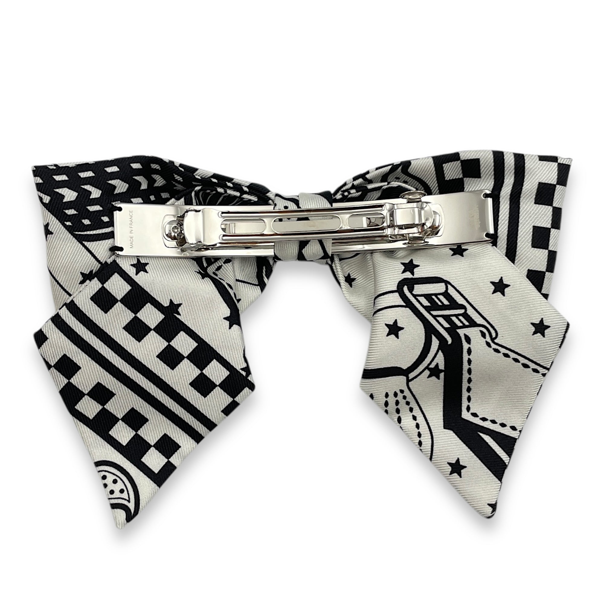 Sangles en Zigzag Bandana Greneelle GM Hair Clip Noir/Blanc