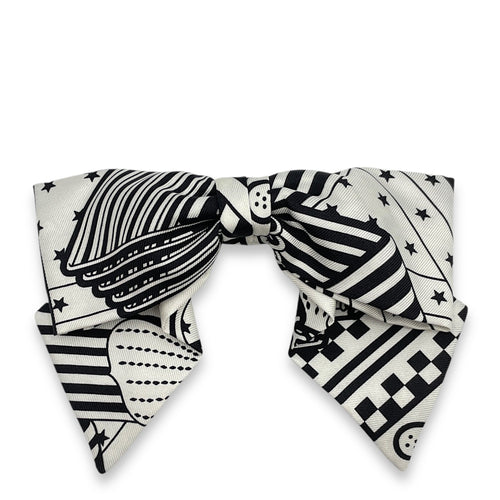 Sangles en Zigzag Bandana Greneelle GM Hair Clip Noir/Blanc