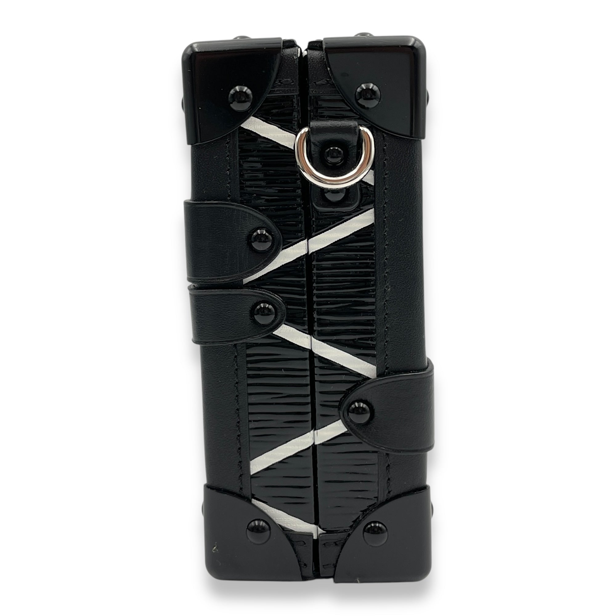 Malletage Petite Malle 19x12x5cm Black Crossbody Bag in Epi Leather 2-Tone hardware CL2503-10885 4