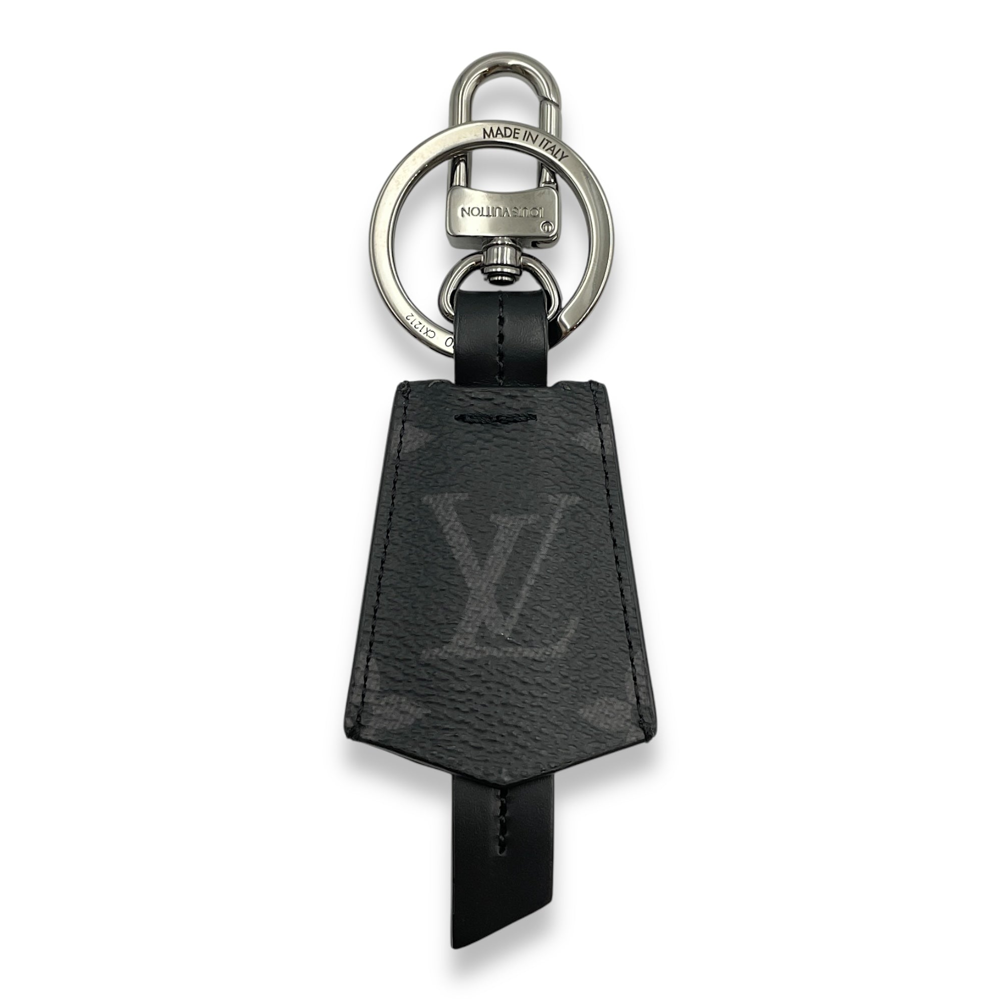 Cloches Cles Bag Black Bag Charm & key holder in Canvas, Silver hardware