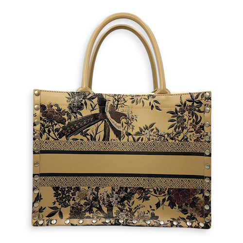 Book Tote - Maria Grazia Chiuri Collection Medium Multi-colour Top Handle Bag in Calfskin, Silver hardware