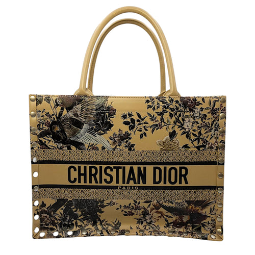 Book Tote - Maria Grazia Chiuri Collection Medium Multi-colour Top Handle Bag in Calfskin, Silver hardware