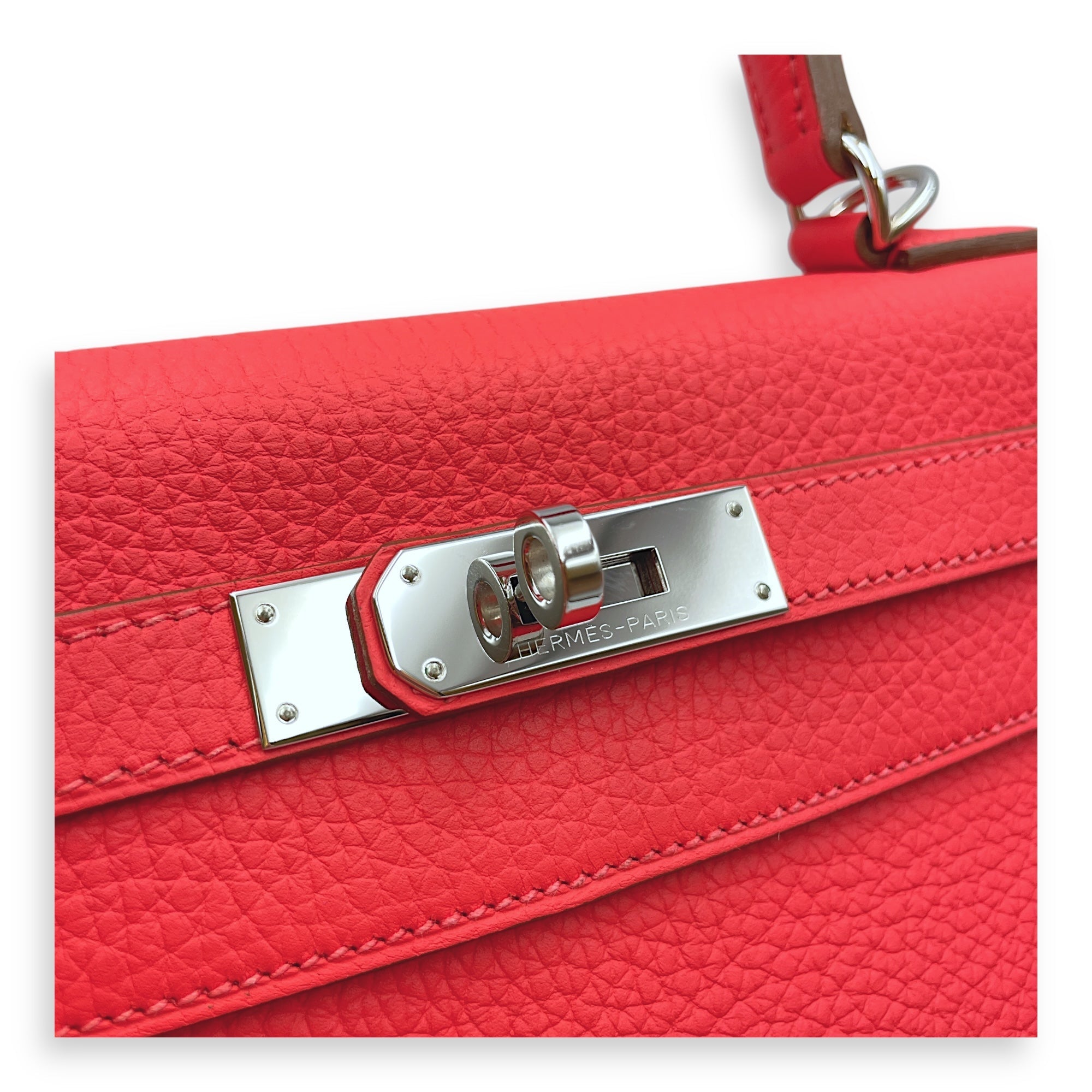 Kelly 28 Rose Jaipur  in Clemence Palladium hardware CL2504-11154 11