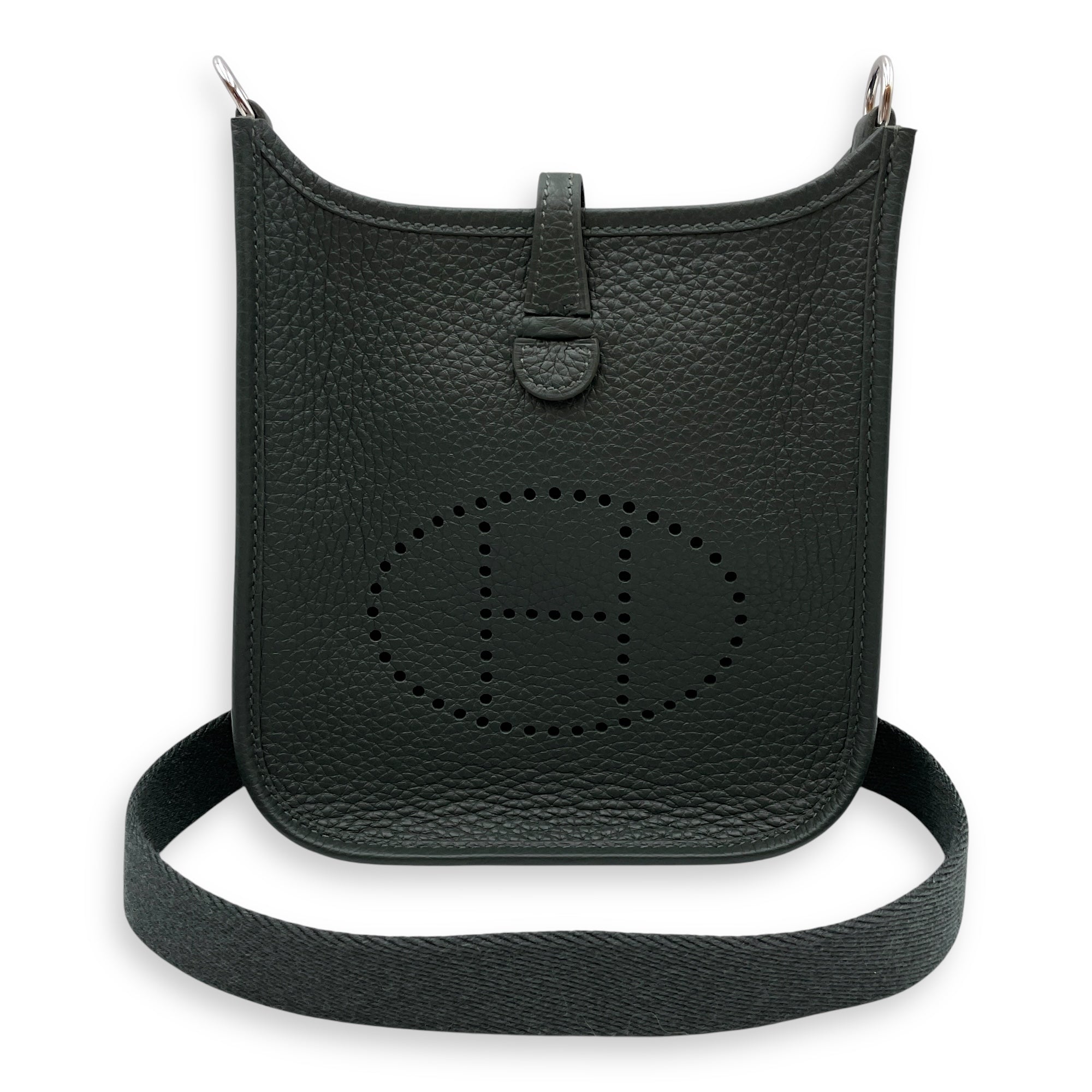 Evelyne (Short Strap) Mini Vert Mangrove  in Clemence Palladium hardware CL2504-11266 2