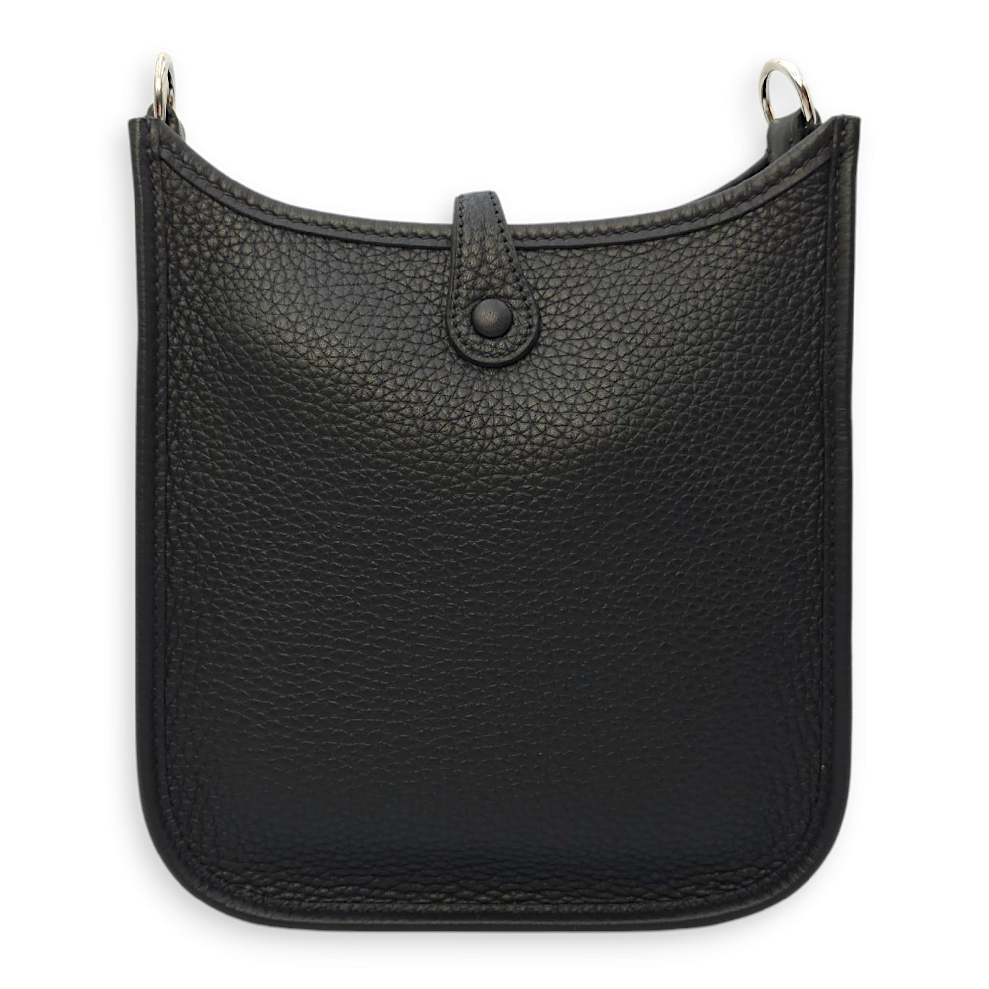 Evelyne (Short Strap) Mini Black/Gris Misty-Noir  in Clemence Palladium hardware