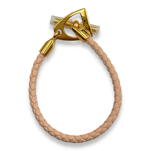 Etrier Bracelet. Sz:T1 Rose Eglatine Bracelet in Swift Gold hardware