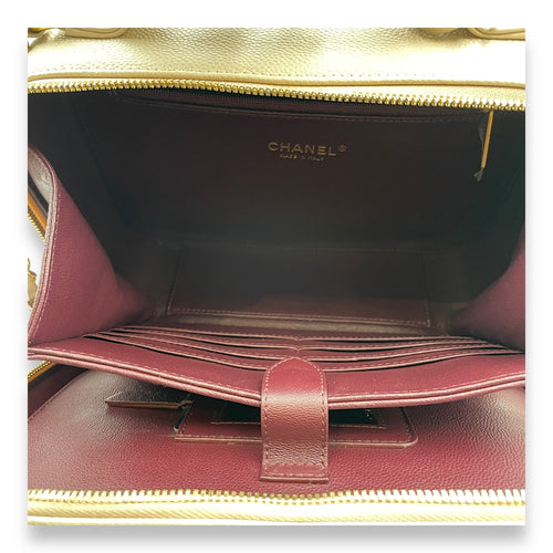Filigree Vanity 24x18x9.5cm Beige Shoulder Bag in Caviar Gold hardware CL2504-11318 6