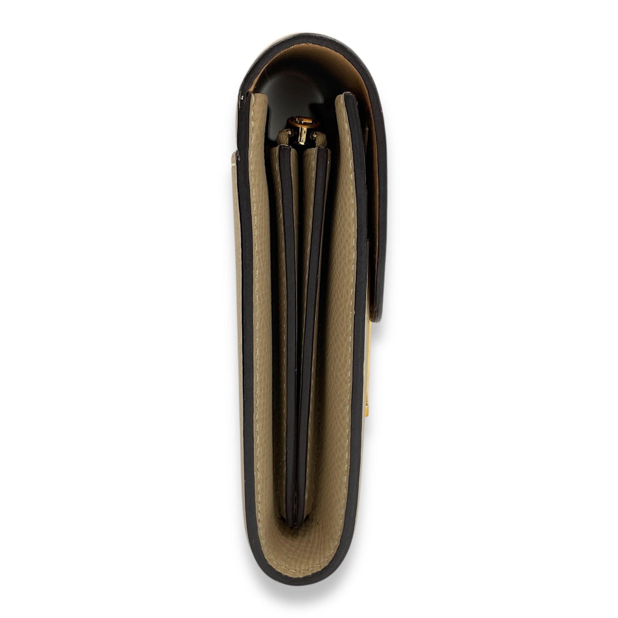 Constance Compact Trench Wallet in Epsom Gold hardware