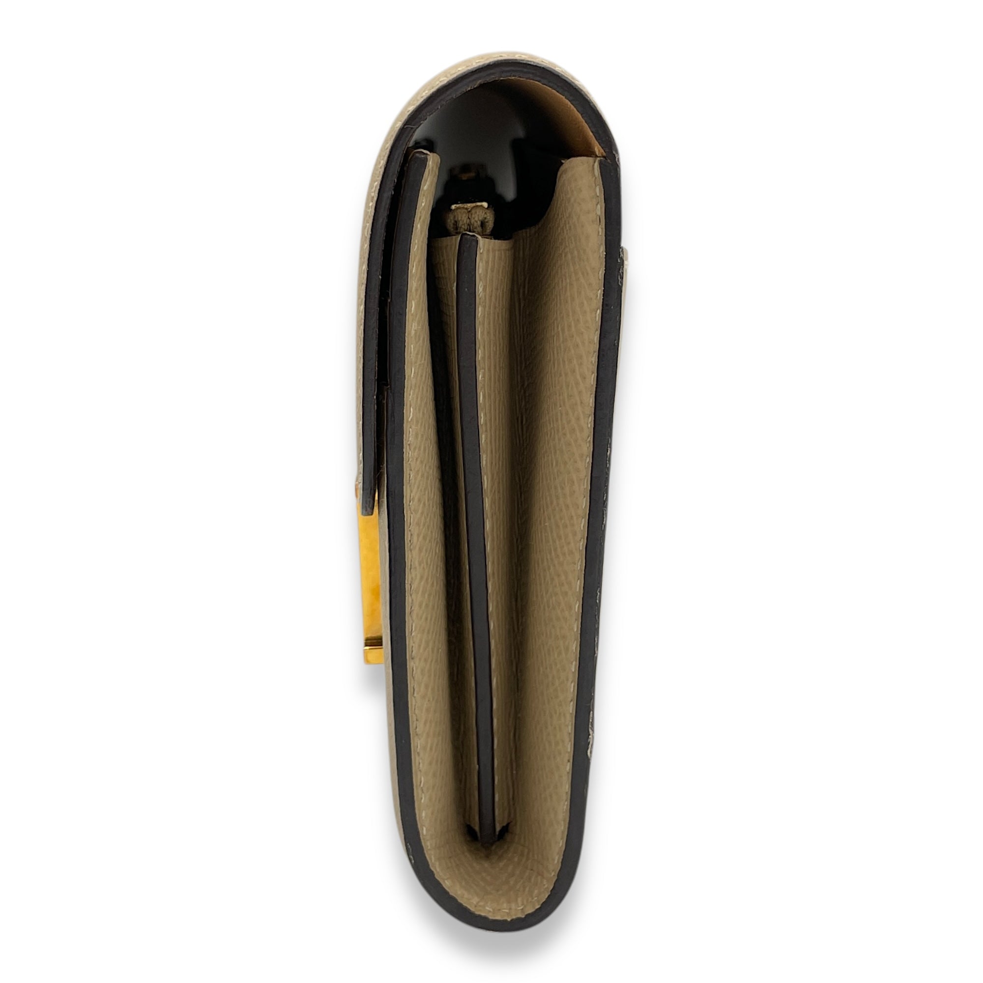 Constance Compact Trench Wallet in Epsom Gold hardware