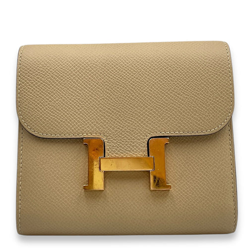 Constance Compact Trench Wallet in Epsom Gold hardware