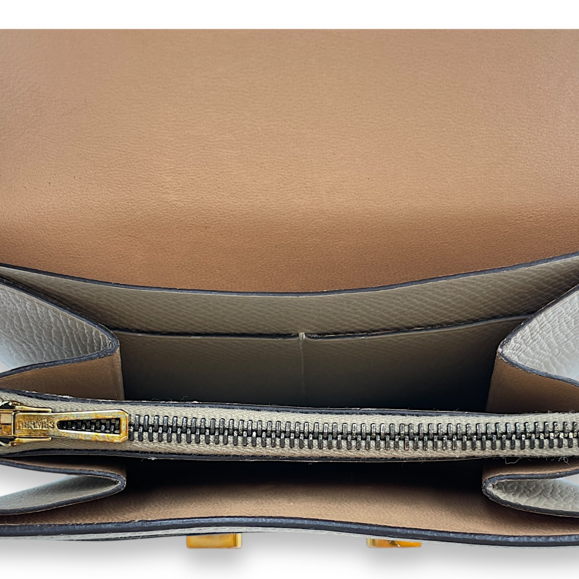 Constance Compact Trench Wallet in Epsom Gold hardware