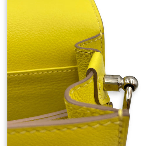 Roulis Mini Lime in Evercolor, Palladium hardware