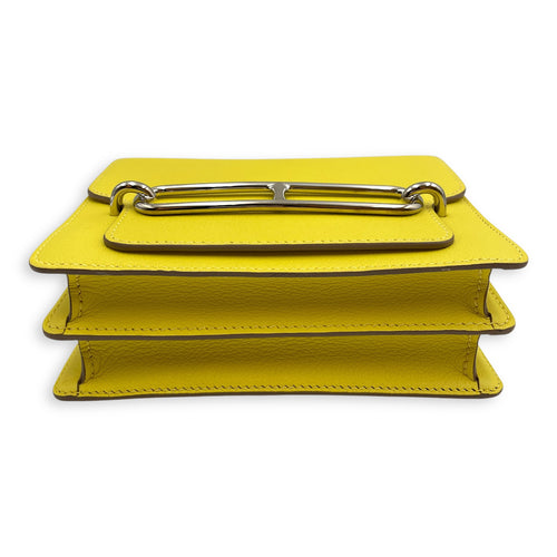 Roulis Mini Lime in Evercolor, Palladium hardware