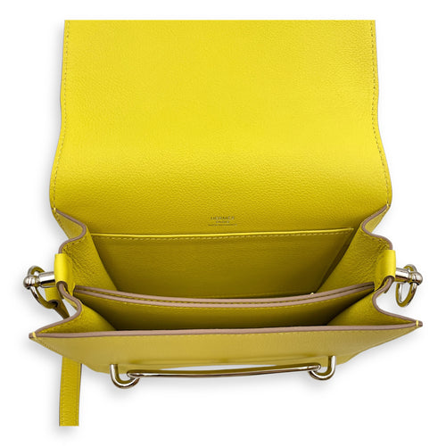 Roulis Mini Lime in Evercolor, Palladium hardware