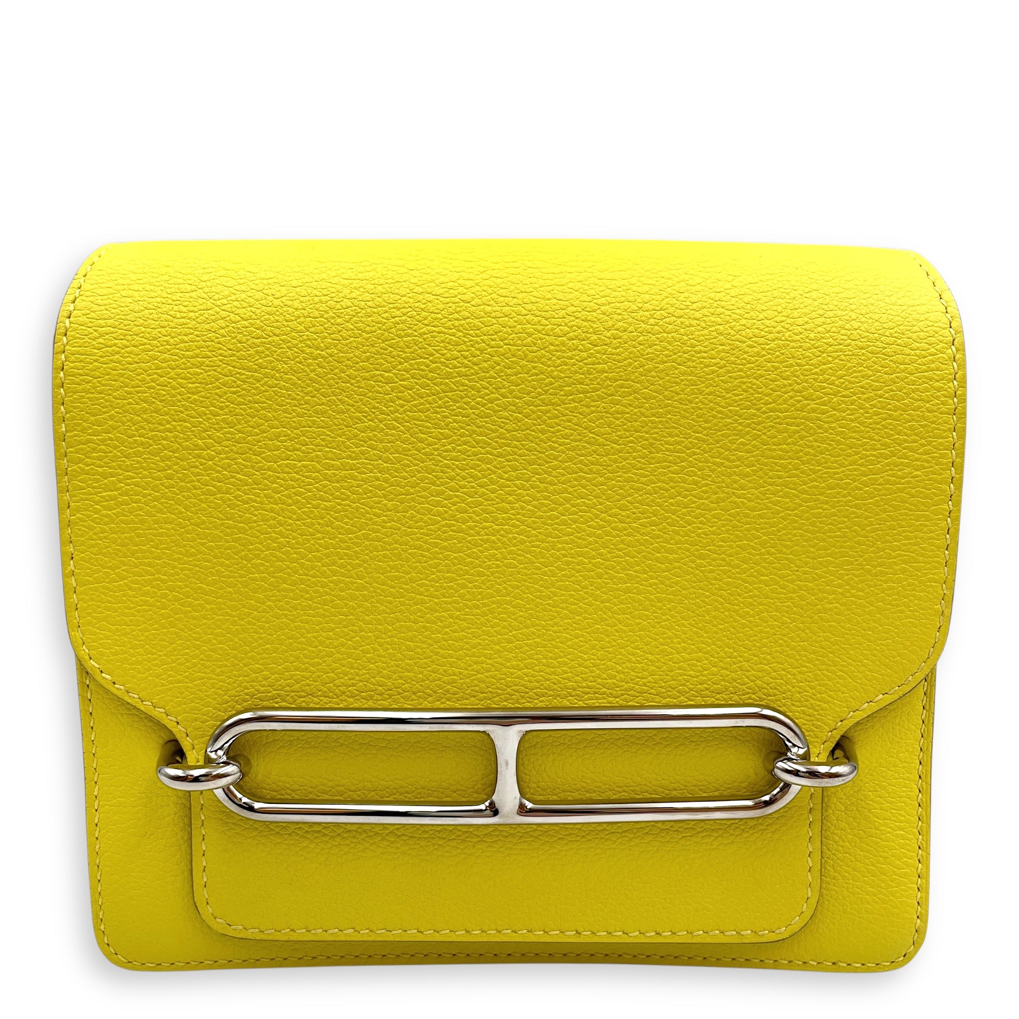 Roulis Mini Lime in Evercolor, Palladium hardware