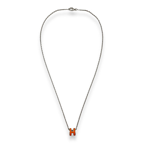 Mini Pop H Orange Pendant, Palladium hardware