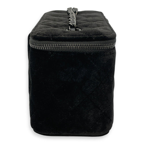 Vanity Black Crossbody Bag in Velvet Silver hardware CL2504-11632 3