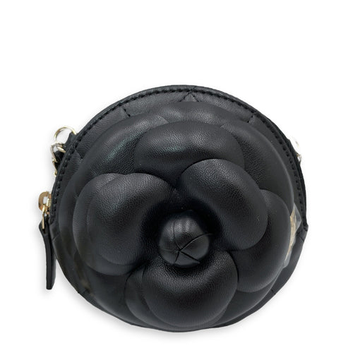 Camelia Black Clutch in Lambskin Gold hardware CL2504-11664 1
