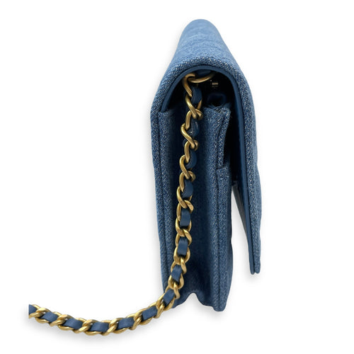 Pearl Crush Others Blue Wallet on Chain in Denim Gold hardware CL2504-11667 3