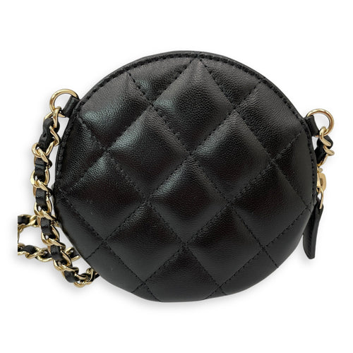 Camelia Black Clutch in Lambskin Gold hardware CL2504-11664 2