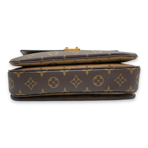 Metis MM Crossbody Bag in Coated Canvas, Gold hardware
