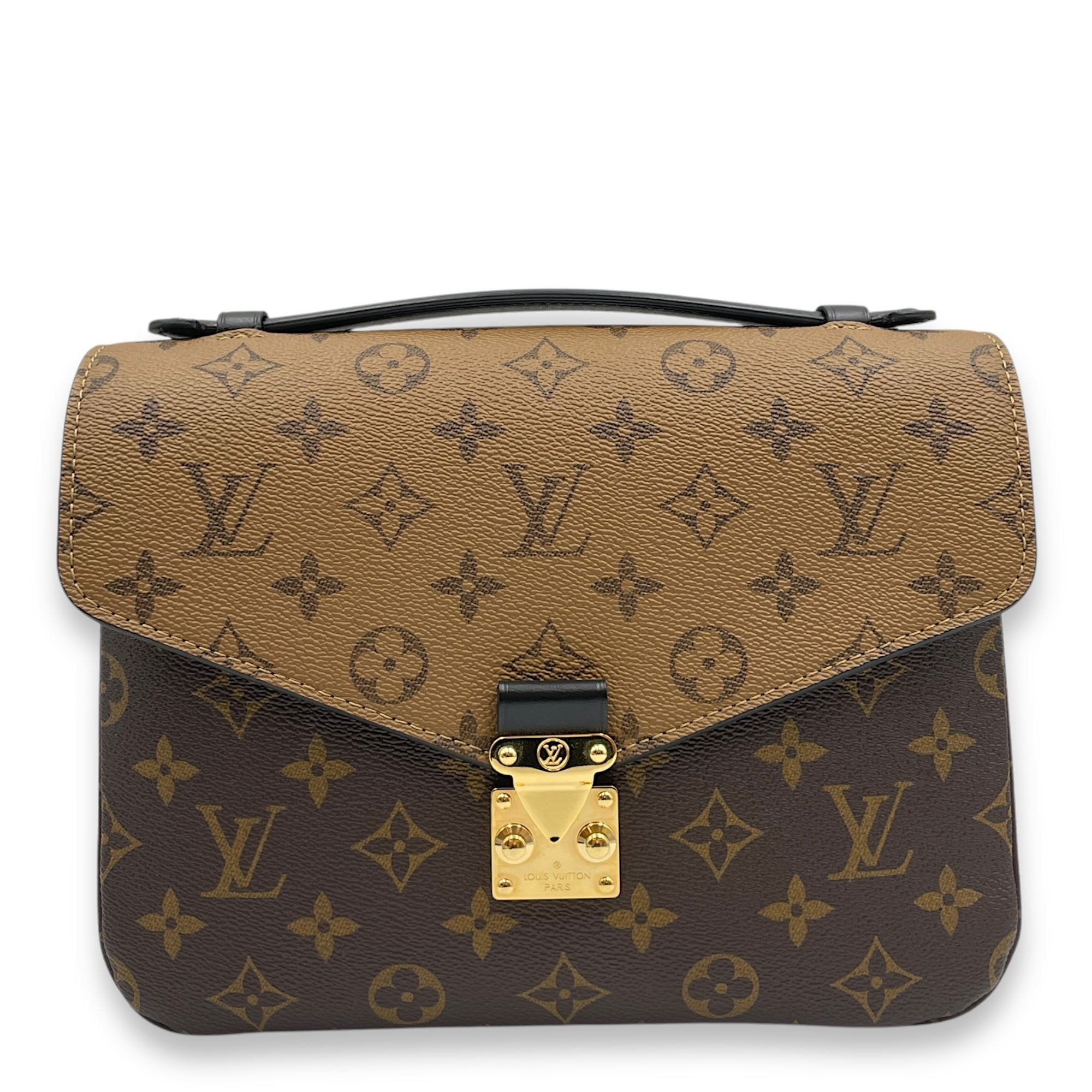 Metis MM Crossbody Bag in Coated Canvas, Gold hardware