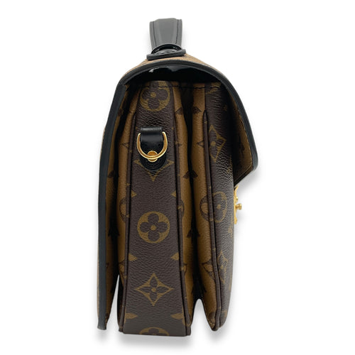 Metis MM Crossbody Bag in Coated Canvas, Gold hardware