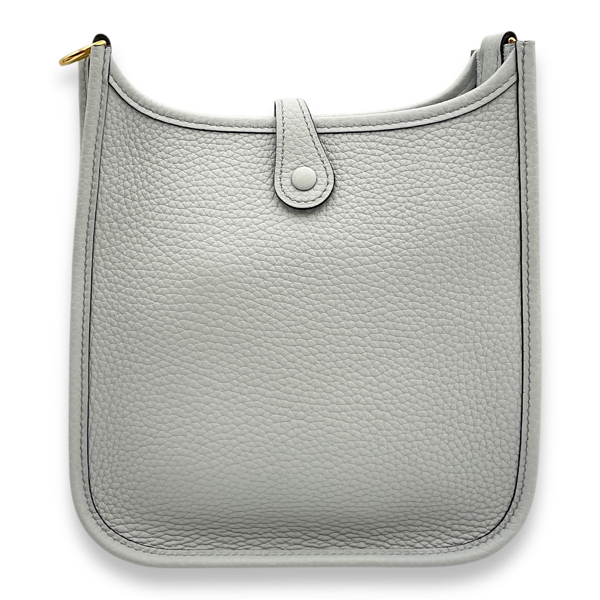 Evelyne Mini Blue Pale in Clemence, Gold hardware