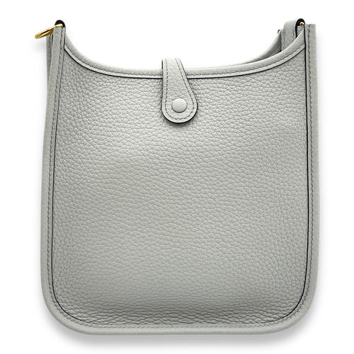 Evelyne Mini Blue Pale in Clemence, Gold hardware